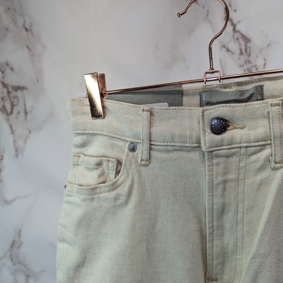 Everlane Jean The Cheeky Straight High Rise Ecru Sandstone Ankle Crop Zip Denim - Picture 3 of 13